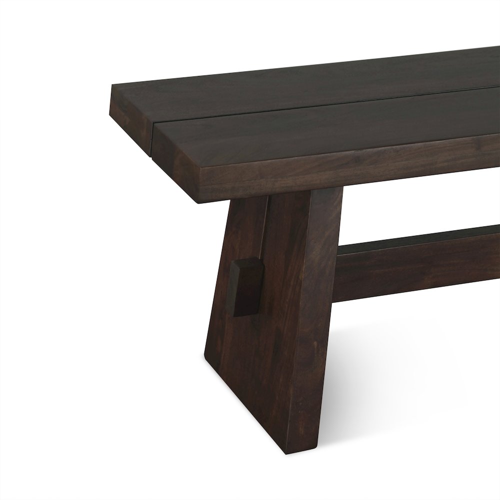Acadia 79" Bench in Coffee Bean. Picture 3