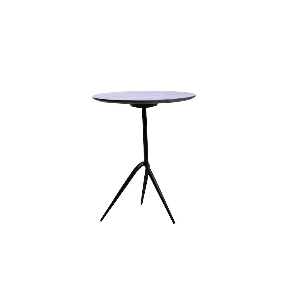Glacier 18" Accent Table with Lava Marble. Picture 2