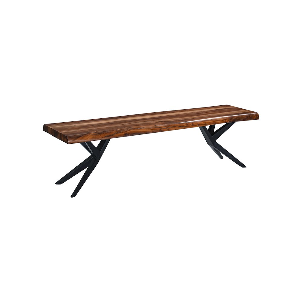 Rosewood 68" Bench in Natural Sheesham. Picture 1