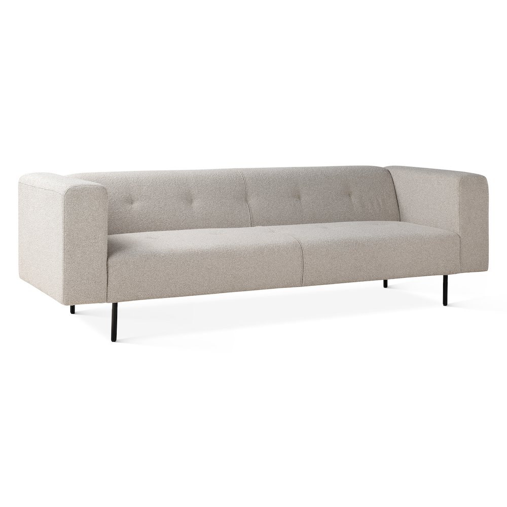 Olympia 94" Tufted Sofa in Cream Boucle Fabric. Picture 2