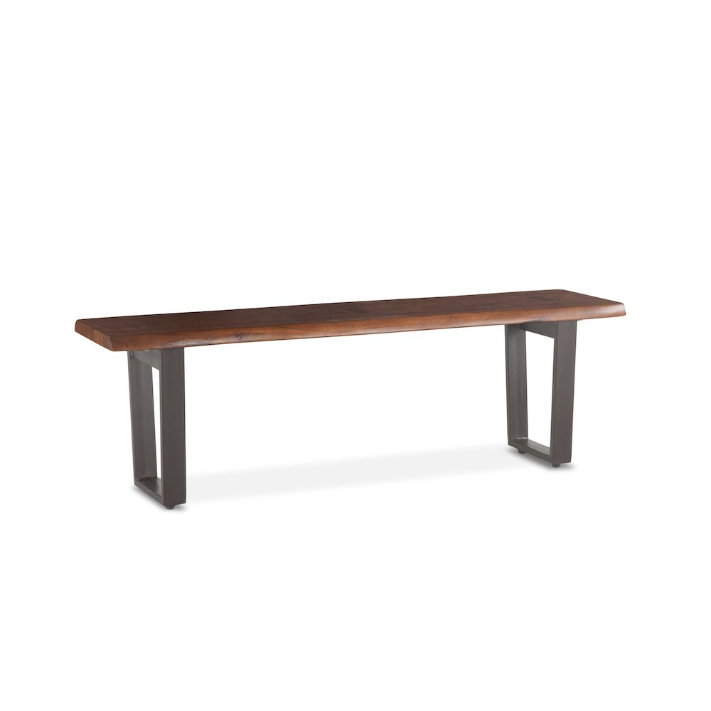 Belfrie 56" Bench in Acacia with Walnut Finish. Picture 4