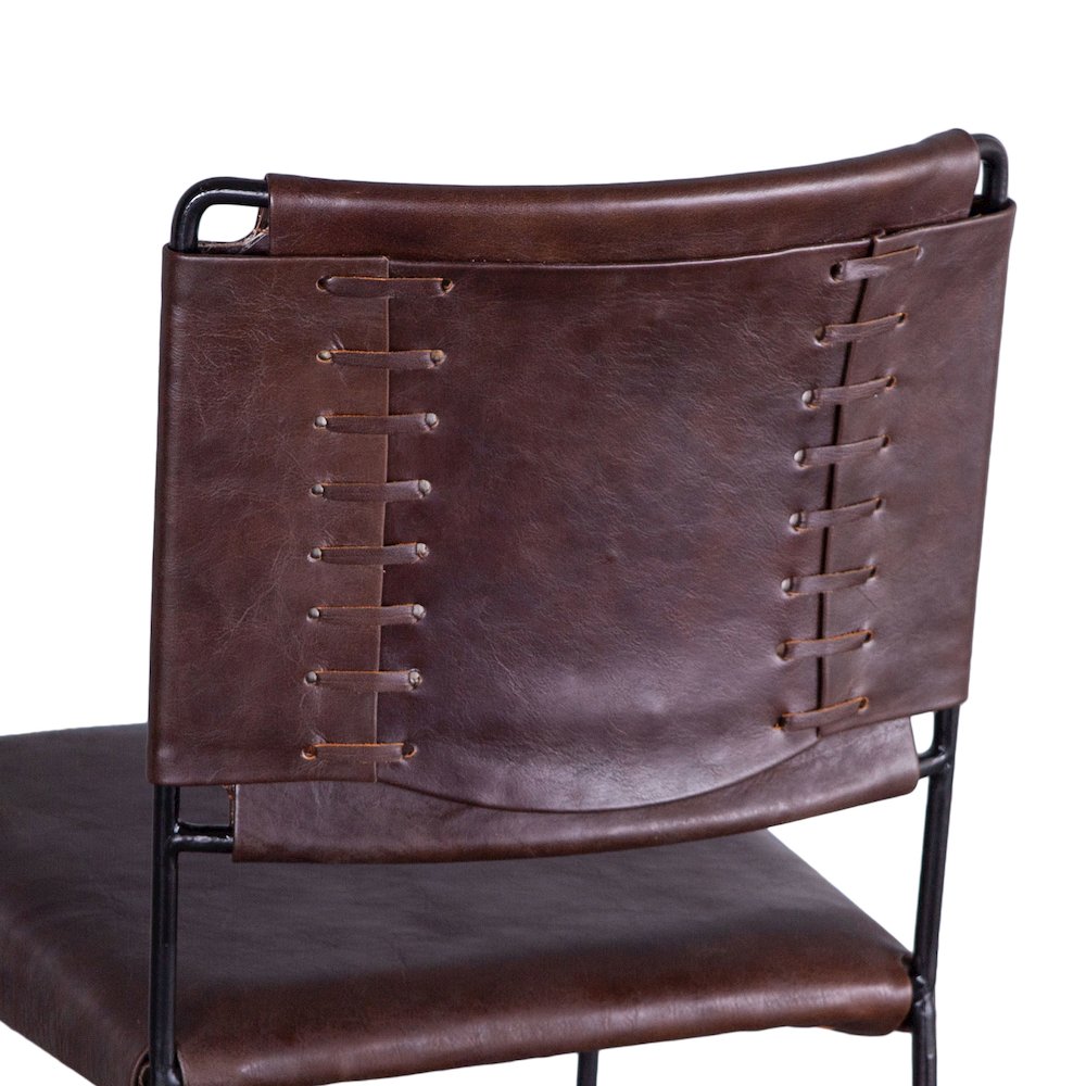 Melbourne Bar Chair Chocolate Leather. Picture 2