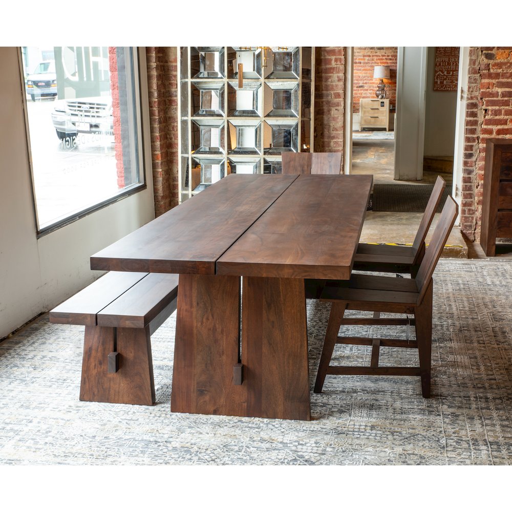 Acadia 79" Bench in Coffee Bean. Picture 7