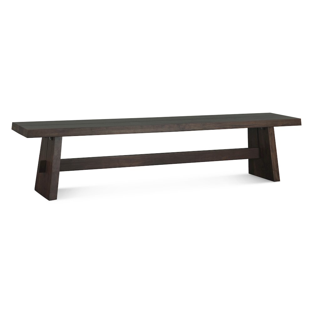 Acadia 79" Bench in Coffee Bean. Picture 2
