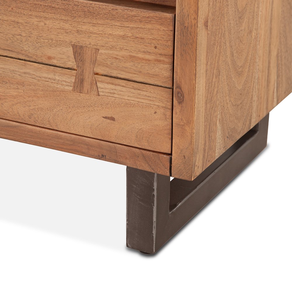 Glenwood Nightstand in Smoked Acacia. Picture 7