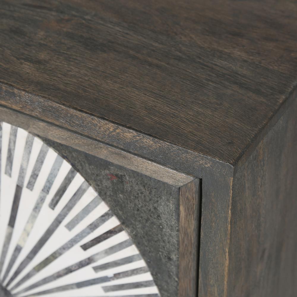 Palm Desert Modern Bone Inlay Sideboard in Vintage Gray. Picture 5