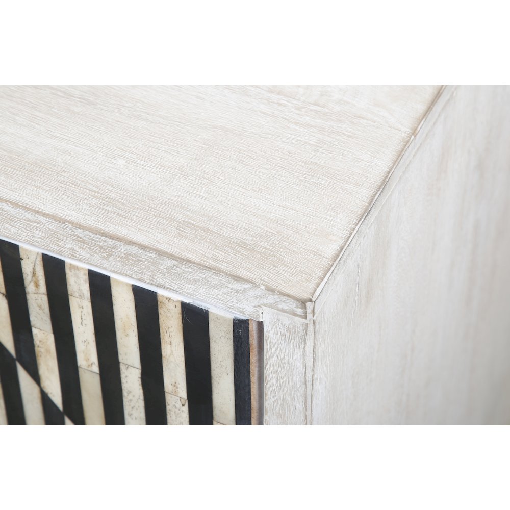 Alexandria 72" Sideboard with Bone, Horn, Wood Inlay on Metal Base. Picture 5