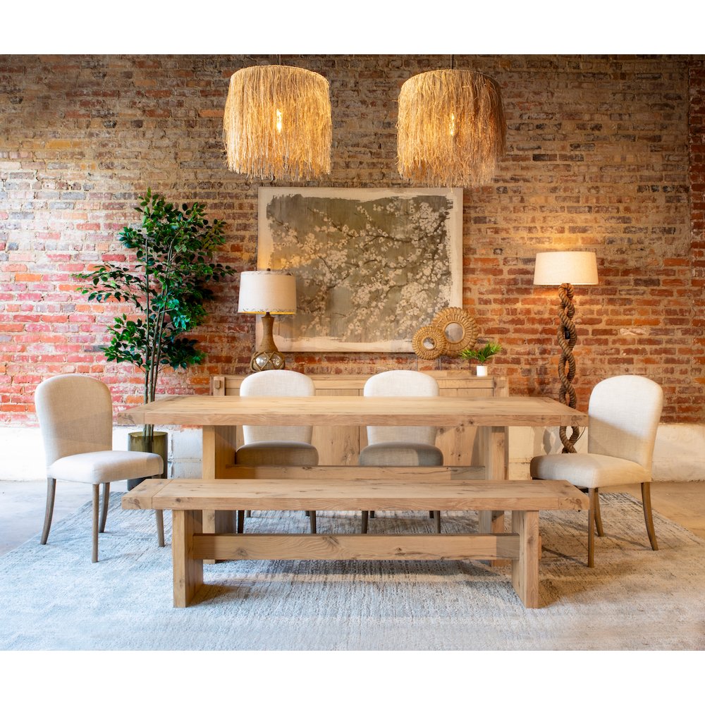 Alpine 85" Dining Table in Distressed Oak. Picture 5