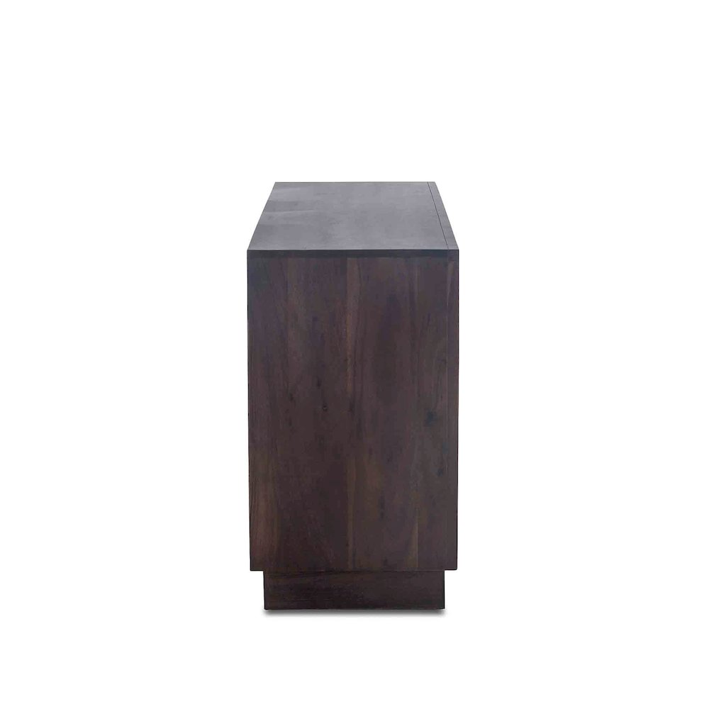 Palermo 64-Inch Acacia Wood Live Edge Dresser in Raw Walnut Finish. Picture 7
