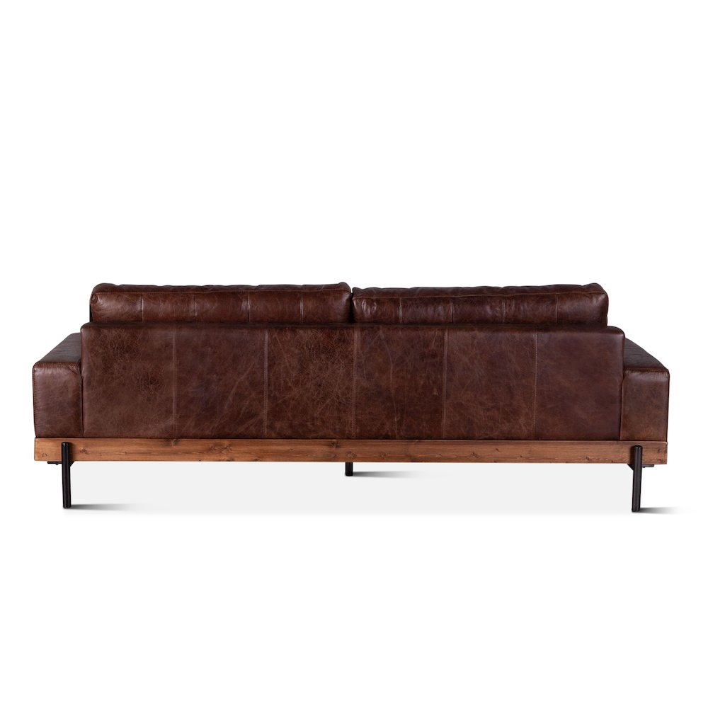 Chiavari Leather Sofa in Geisha Brown. Picture 8