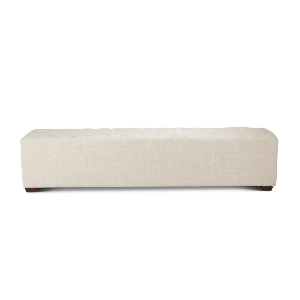 Arabella 59" Bench in Beige Linen. Picture 1
