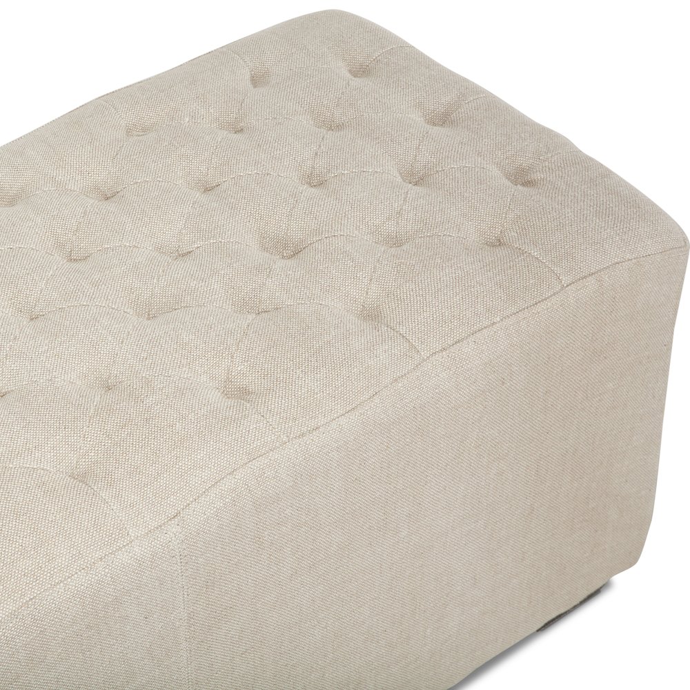 Arabella 59" Bench in Beige Linen. Picture 3