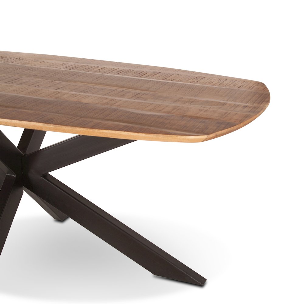Santa Margherita 82" Dining Table in Mango Wood and Iron. Picture 2