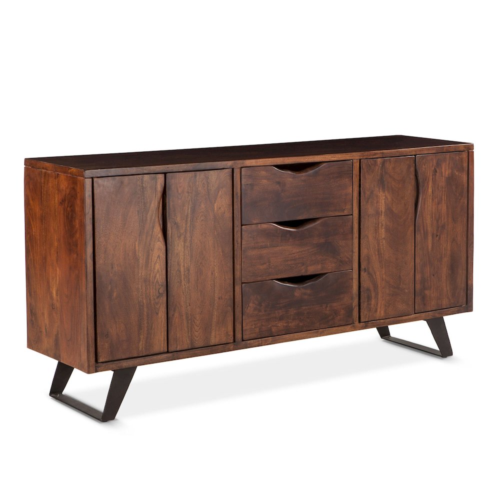 Nottingham 68-Inch Acacia Wood Sideboard in Walnut Finish. Picture 6