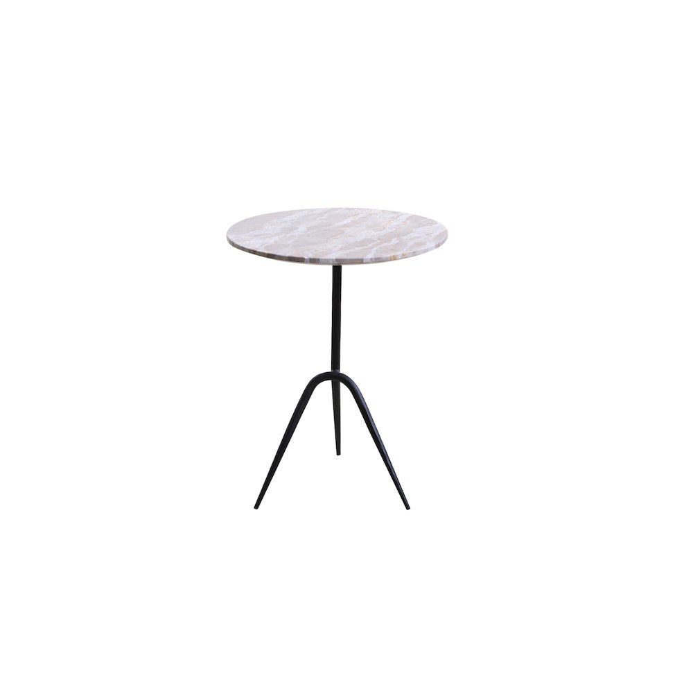 Glacier 18" Accent Table with Capri Beige Marble. Picture 1