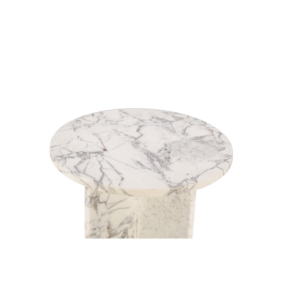 Giza 20" Side Table in Alabaster Marble. Picture 3
