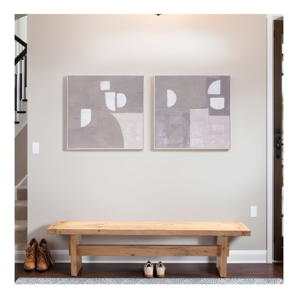 Fragmented Harmony Hand Painted Framed Diptych. Picture 7