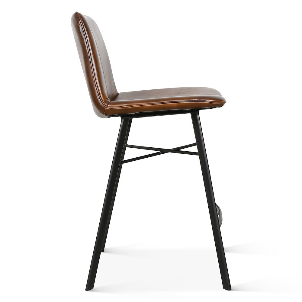 Brisbane Murphy Counter Chair in Chestnut Leather. Picture 4