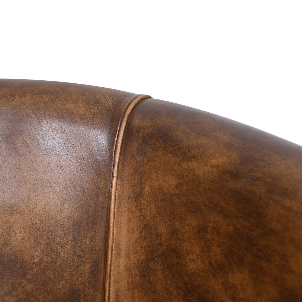 Brisbane Armchair In Antique Whiskey Leather. Picture 3
