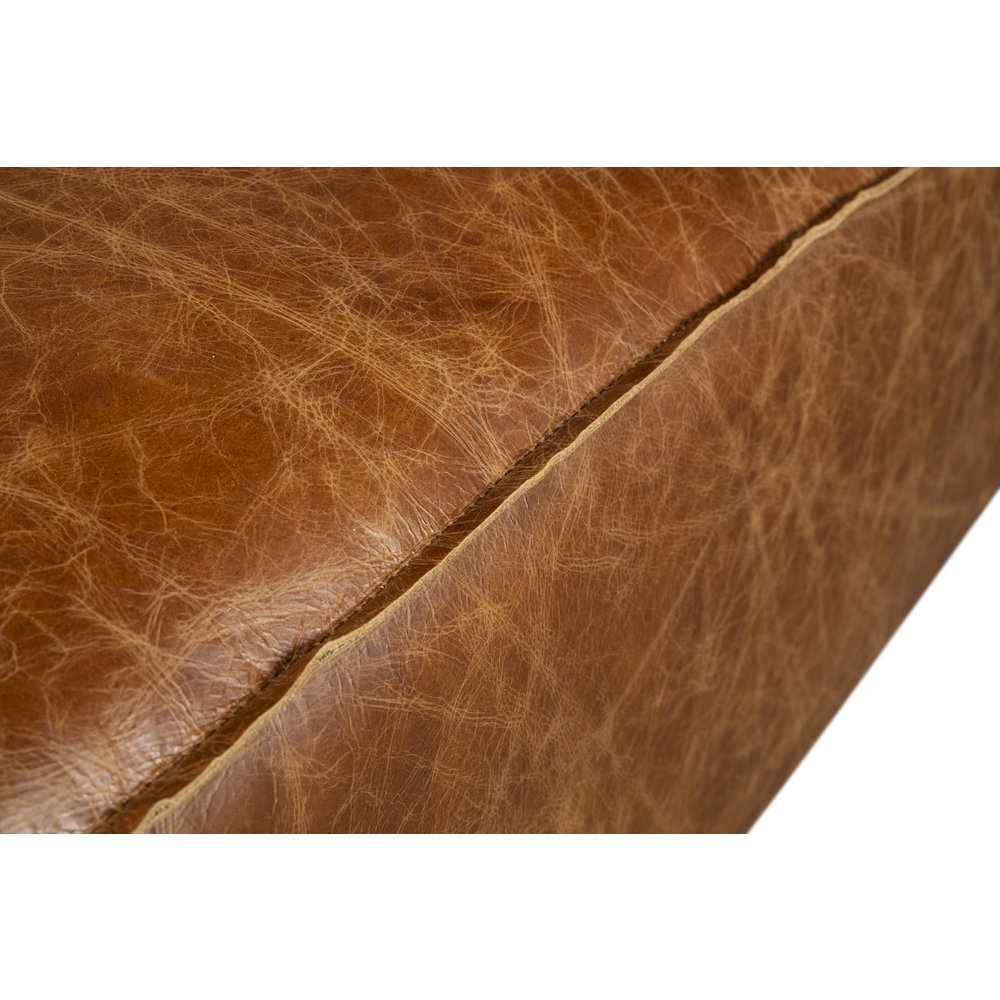 Chiavari Loft 112" Sectional Sofa in Cocoa Brown Leather. Picture 4