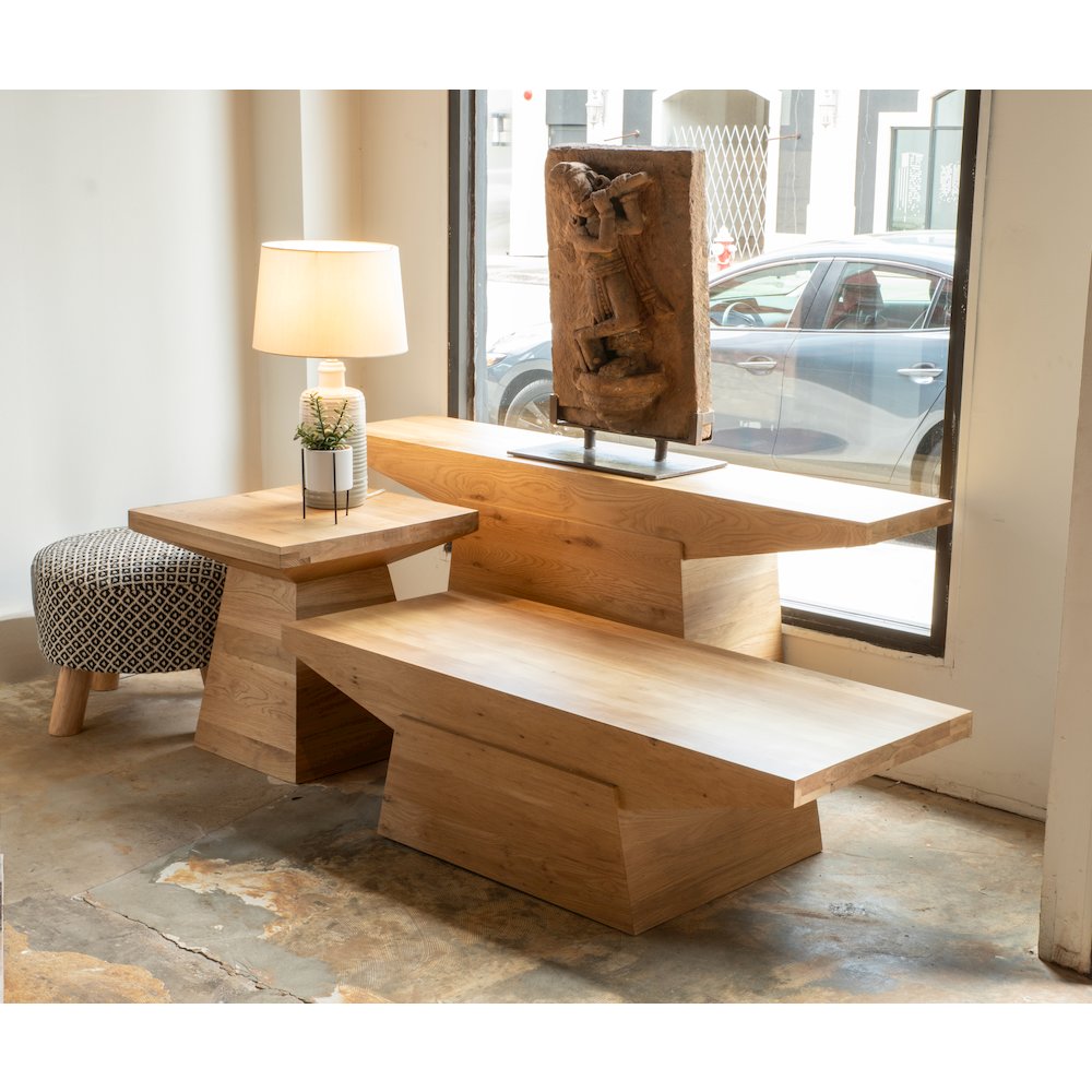 Incus 68" Console Table in Natural Oak. Picture 6