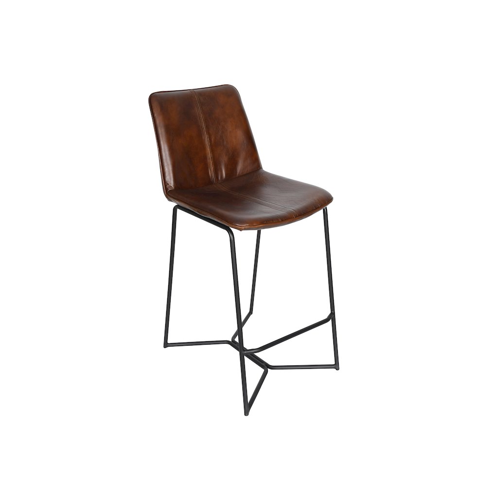 Brisbane Morgan Counter Chair in Hand Washed Chestnut. Picture 3