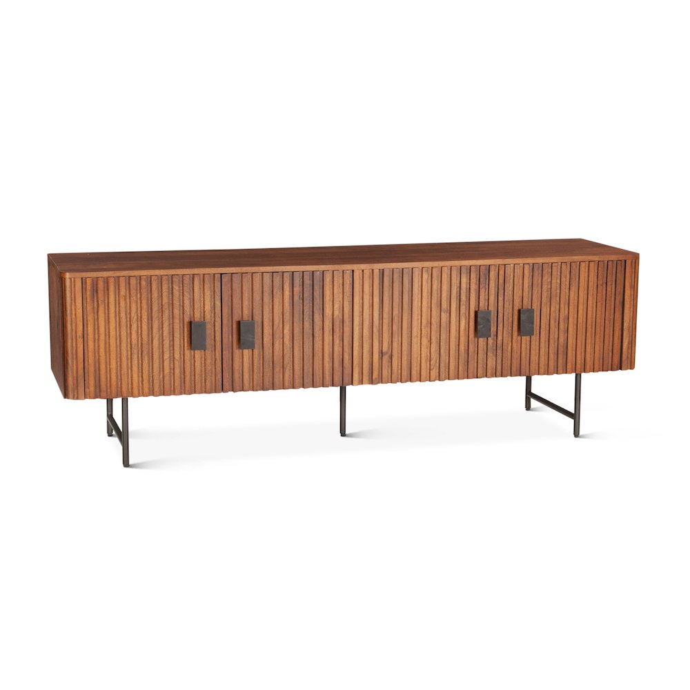 Halden 67" Plasma Cabinet Pecan Brown. Picture 2