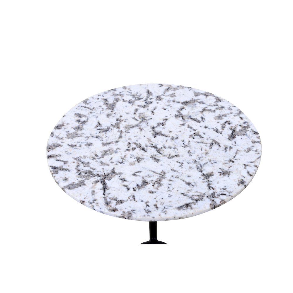 Glacier 18" Accent Table with Alaska White Marble. Picture 5