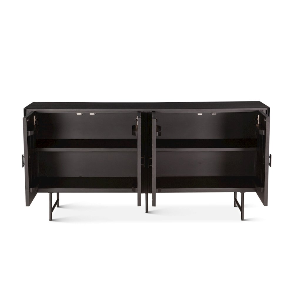 Halden 67" Sideboard Matte Black. Picture 3