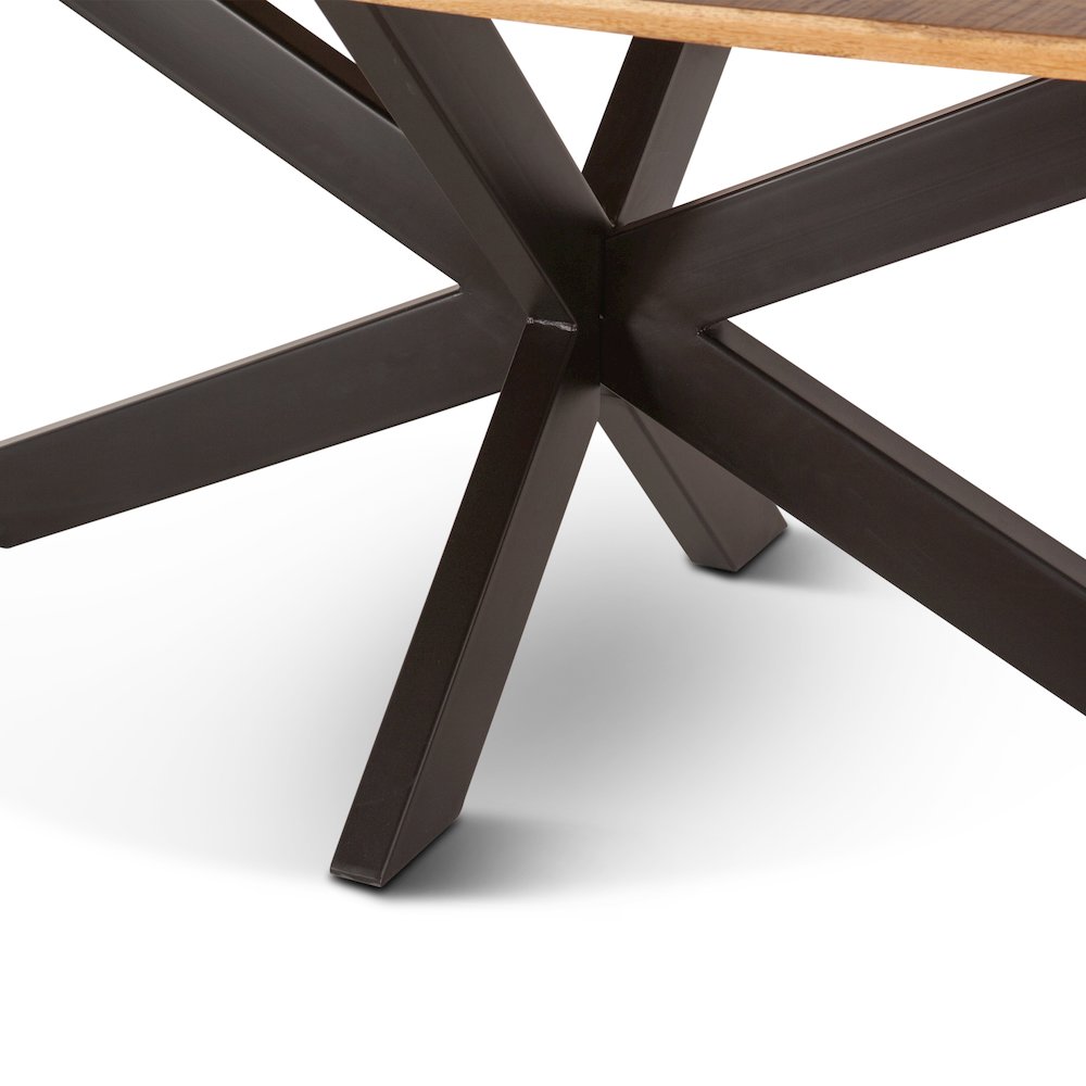 Santa Margherita 82" Dining Table in Mango Wood and Iron. Picture 3