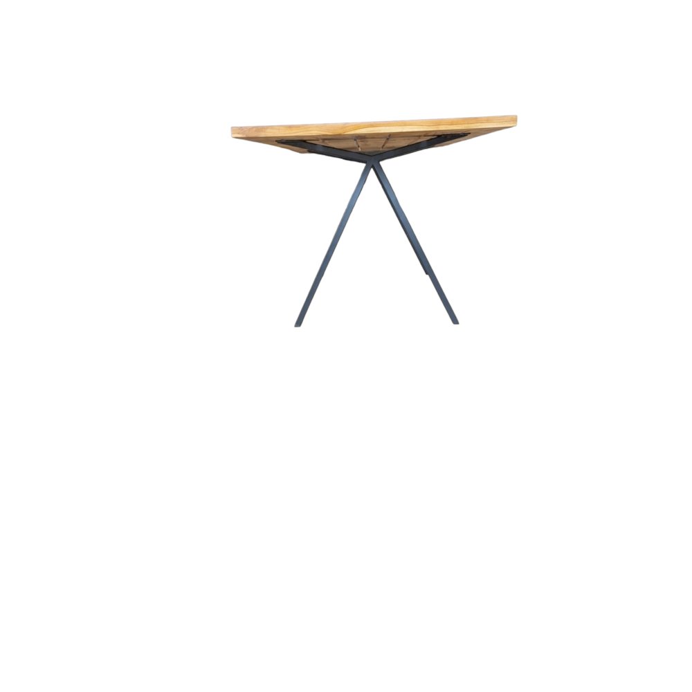 Cyprus 80" Patio Dining Table in Natural Teak. Picture 5