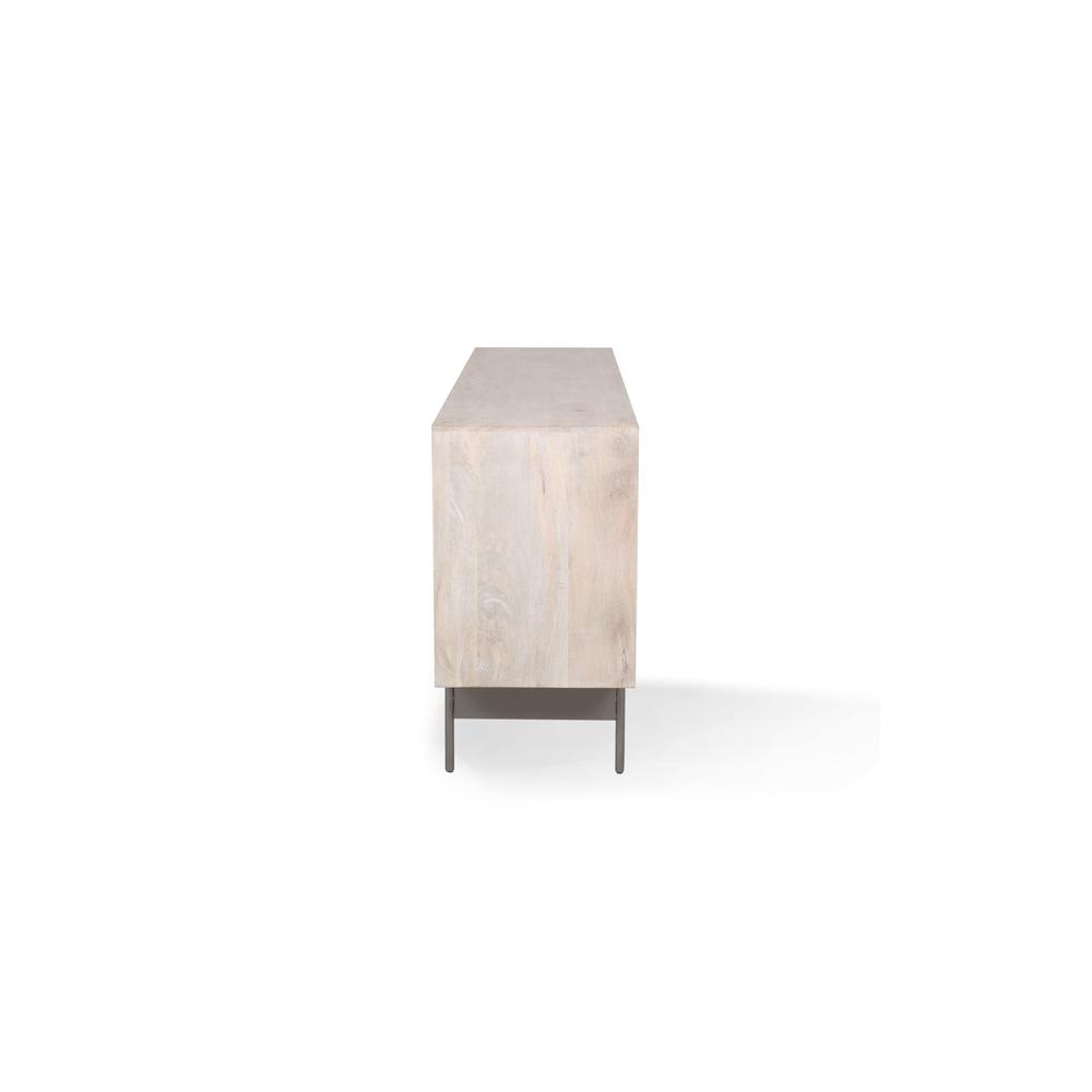 Palm Desert Modern Vintage White Sideboard with Bone Inlay. Picture 3