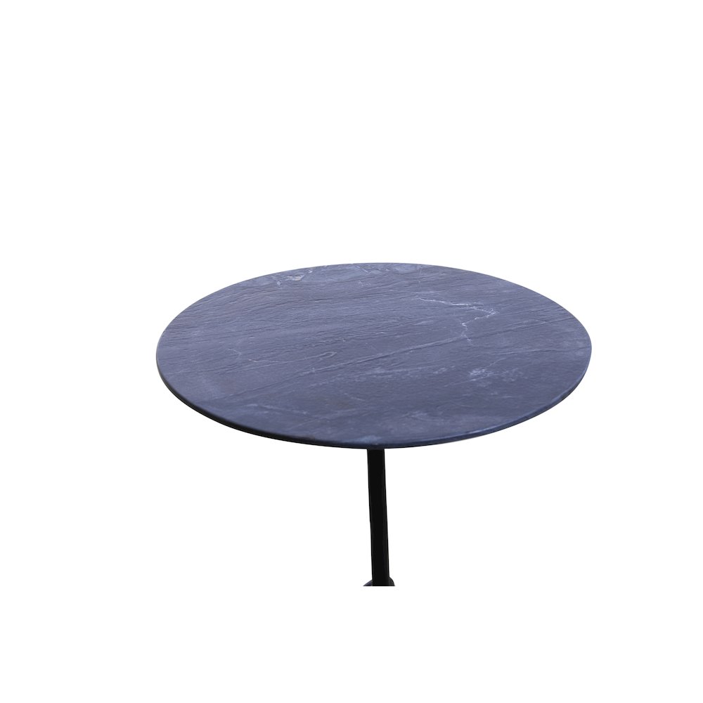 Glacier 18" Accent Table with Lava Marble. Picture 5