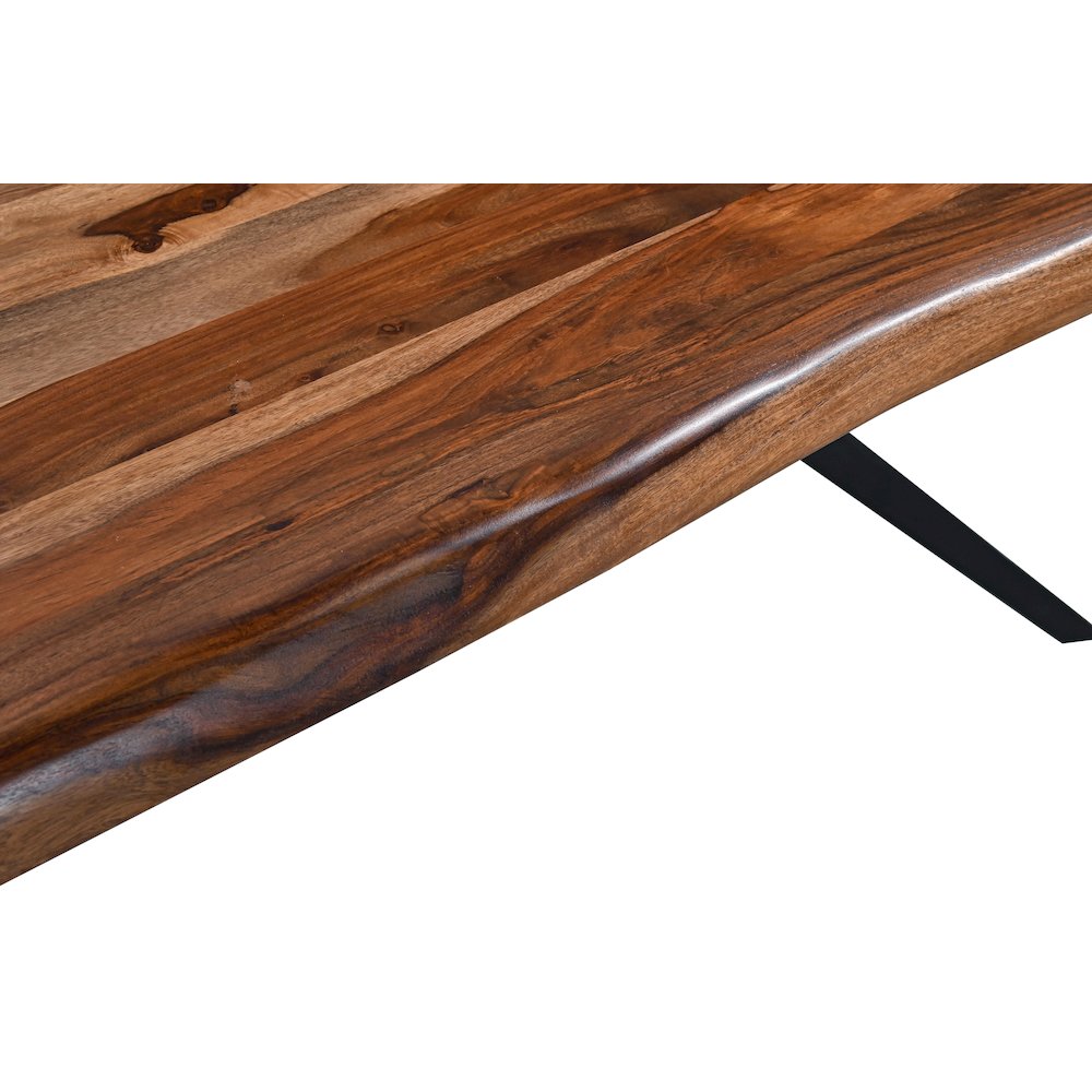 Rosewood 72" Dining Table in Natural Sheesham. Picture 5