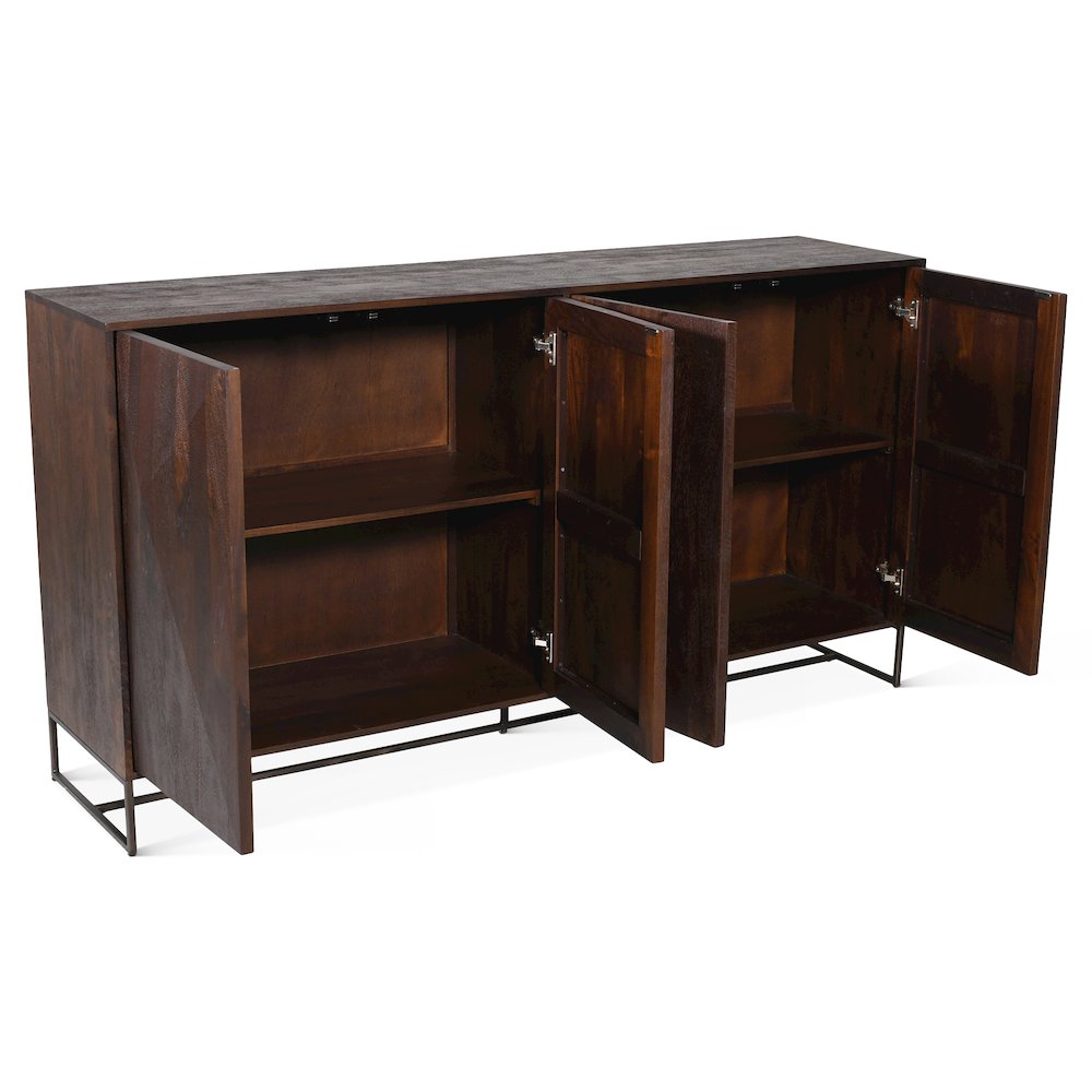 Oxford 76" Sideboard with Walnut Finish. Picture 4