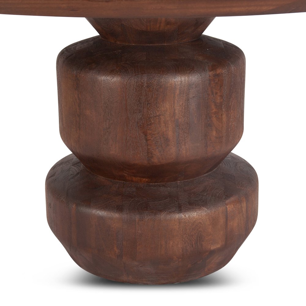 Oxford 60" Dining Table in Mango Wood with Walnut Finish. Picture 3