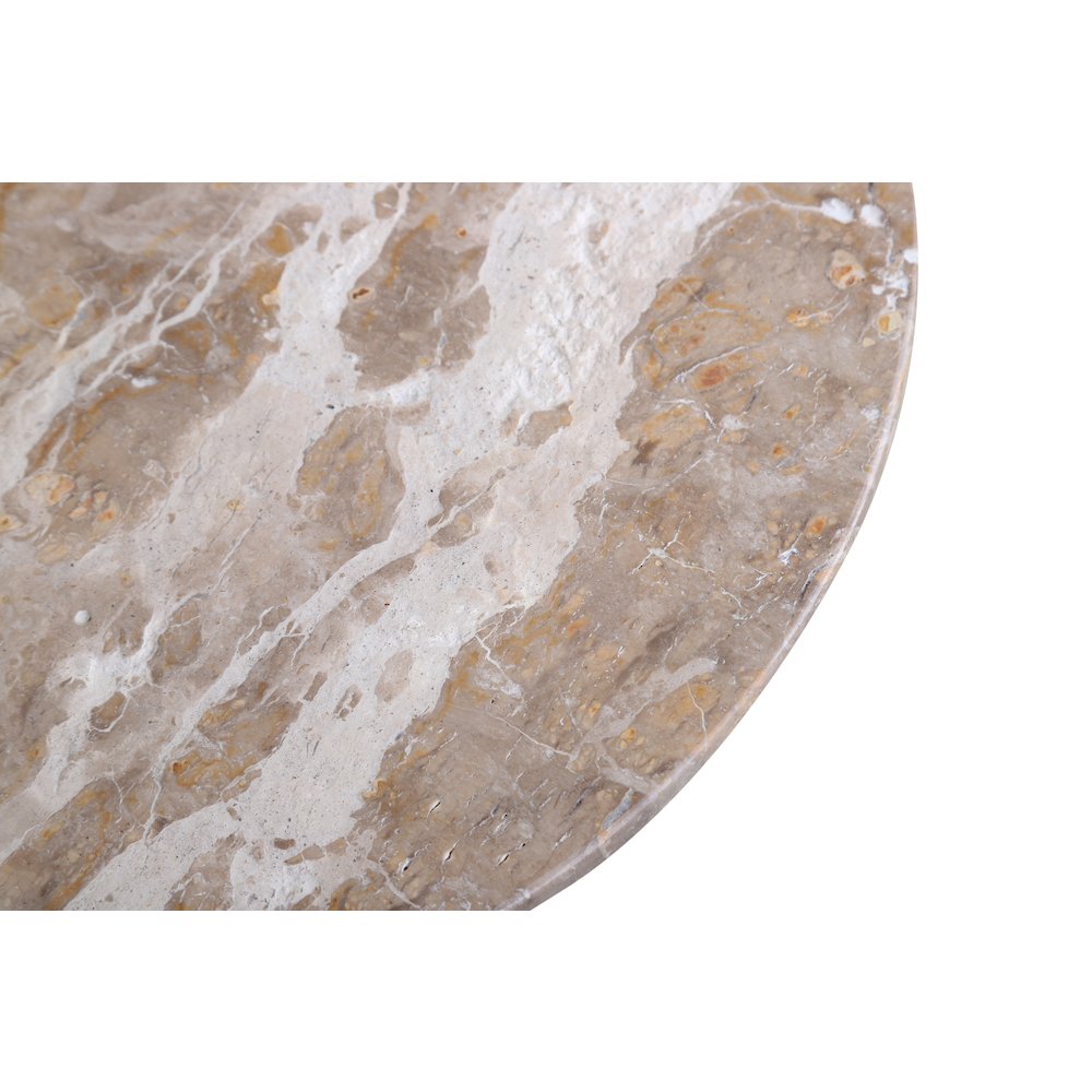 Glacier 18" Accent Table with Capri Beige Marble. Picture 5