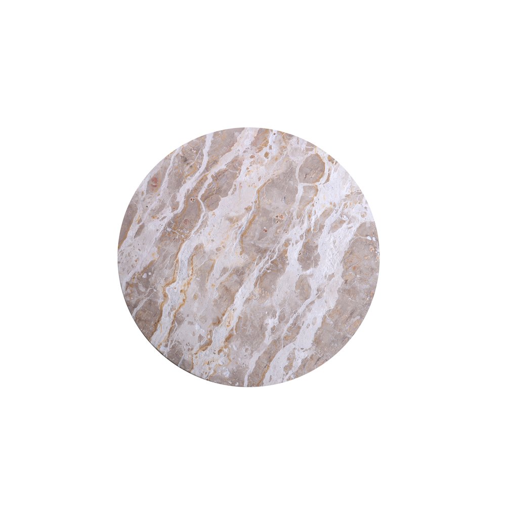 Glacier 18" Accent Table with Capri Beige Marble. Picture 6