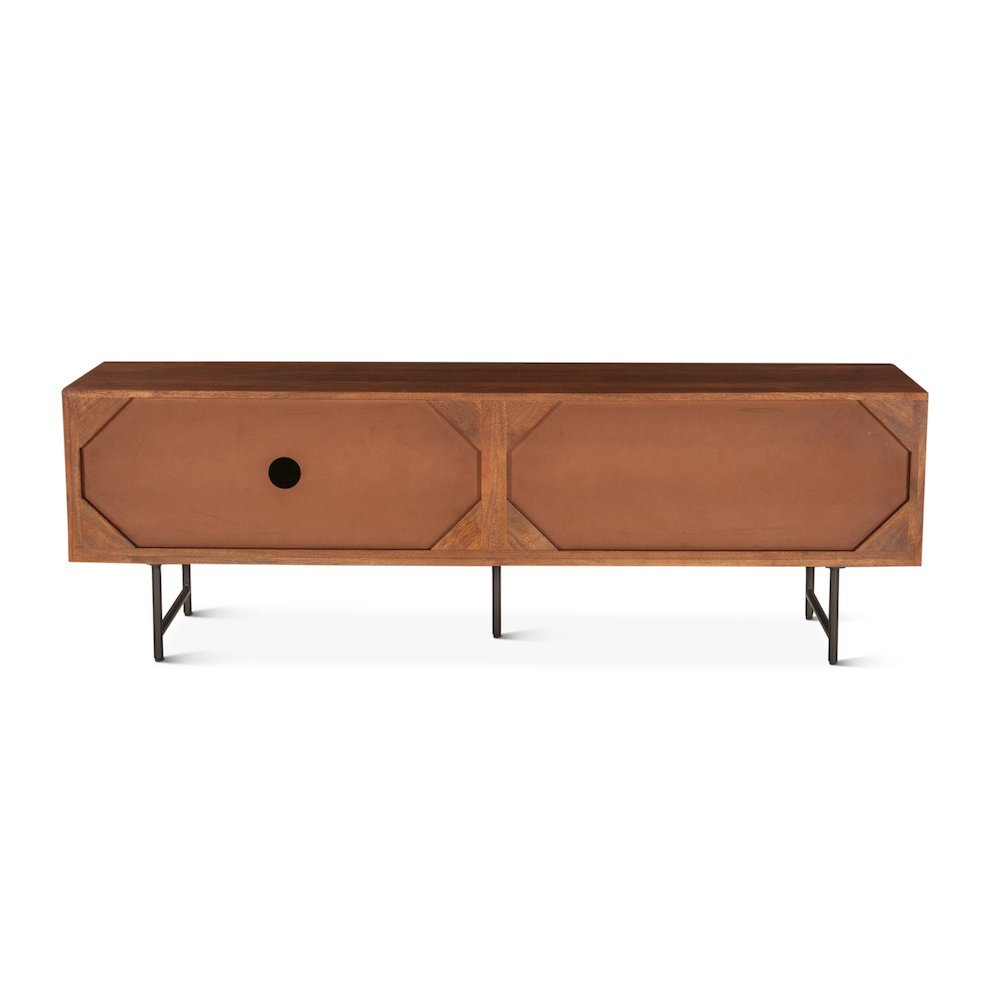 Halden 67" Plasma Cabinet Pecan Brown. Picture 3
