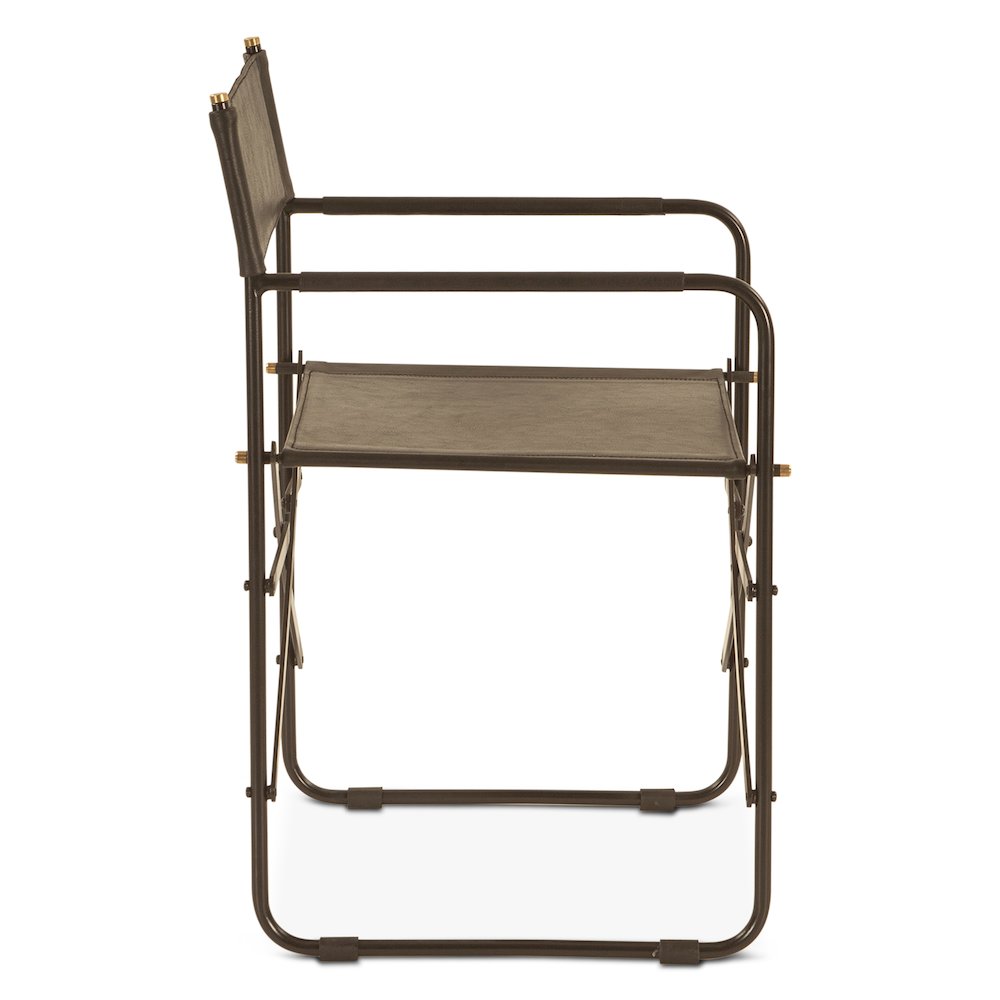 Lund 19" Director's Chair in Black Leather. Picture 5