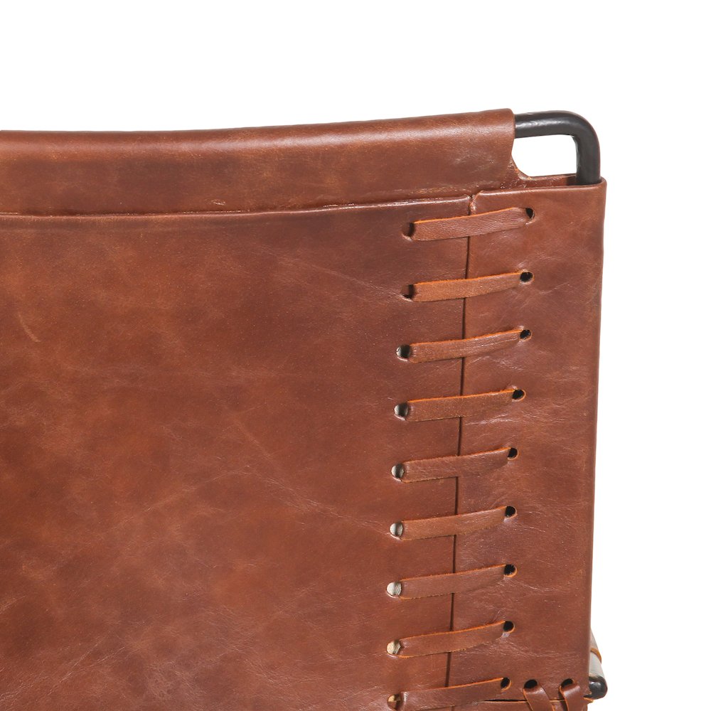 Melbourne Industrial Modern Leather Arm Chair.. Picture 5