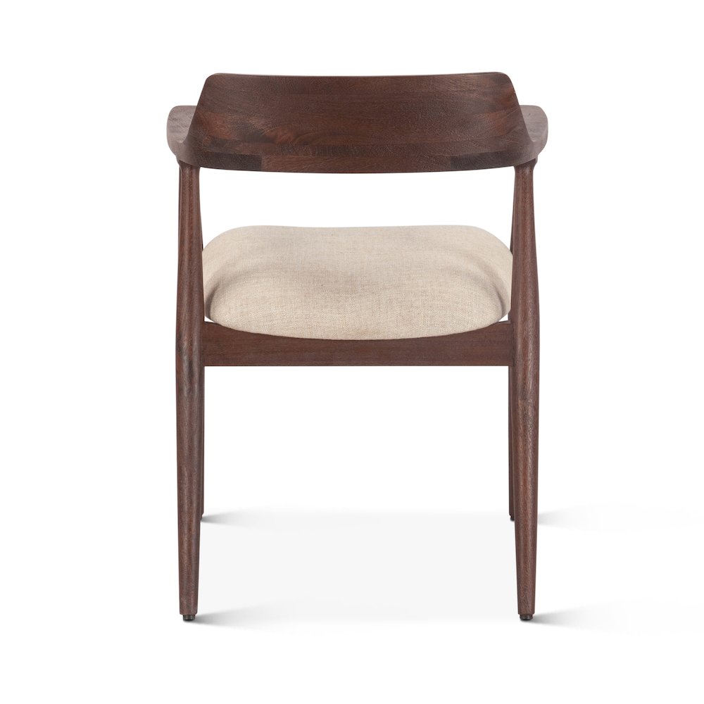 Oxford Upholstered Dining Chair with Walnut Finish. Picture 2