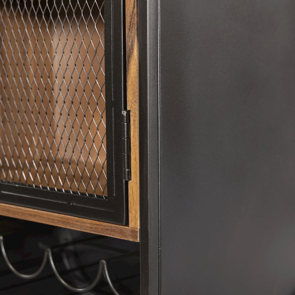 Mescalero Bar Cabinet in Iron and Mango Wood. Picture 7