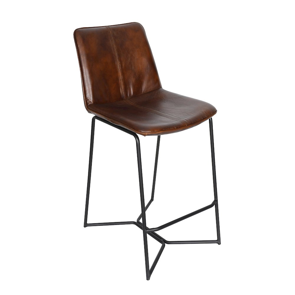 Brisbane Morgan Counter Chair in Hand Washed Chestnut. Picture 6