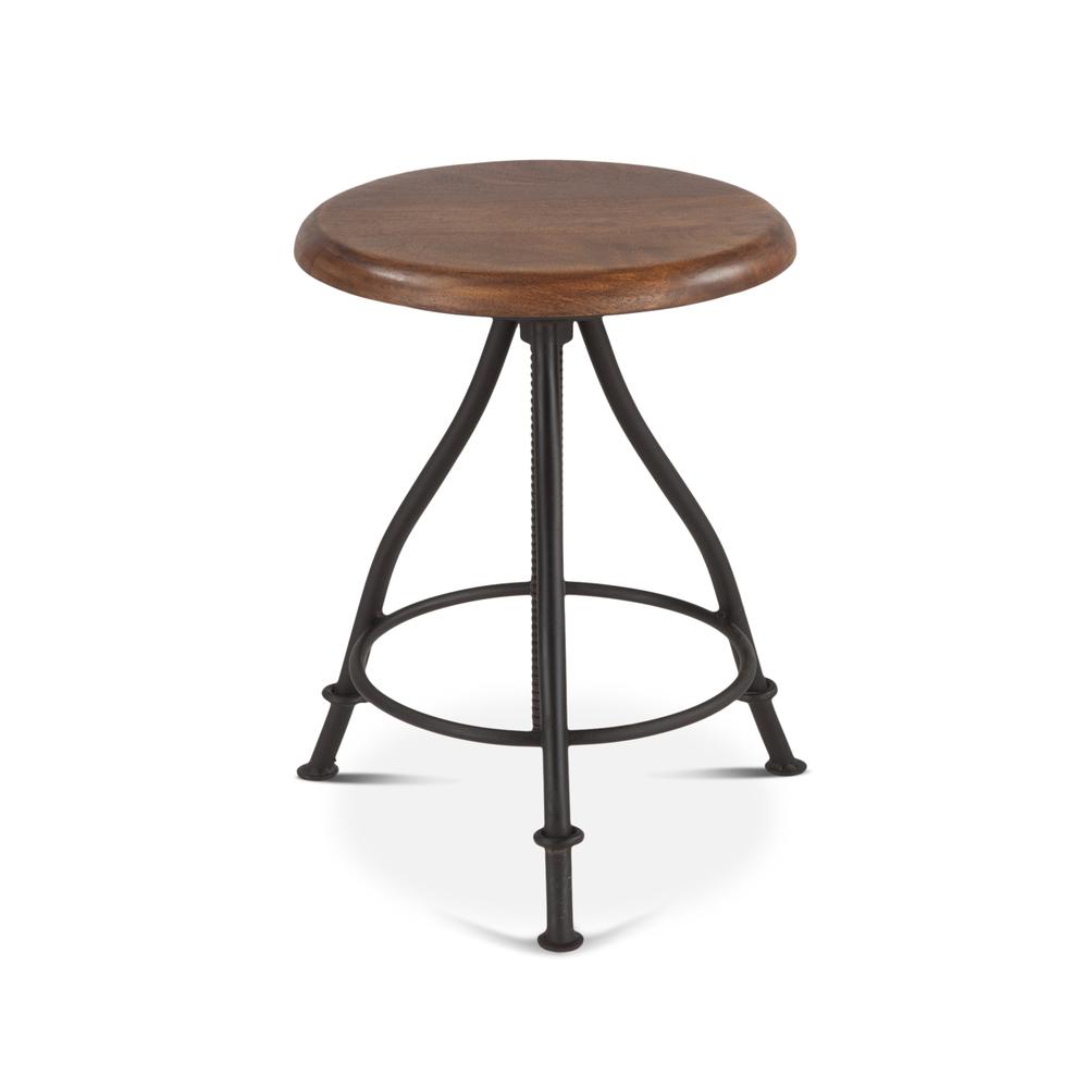 Vintage Industrial Acacia Wood Bar Stool, Belen Kox. Picture 1