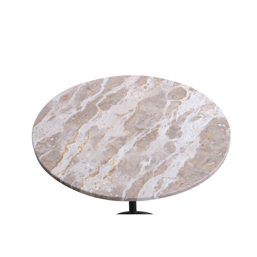 Glacier 18" Accent Table with Capri Beige Marble. Picture 4