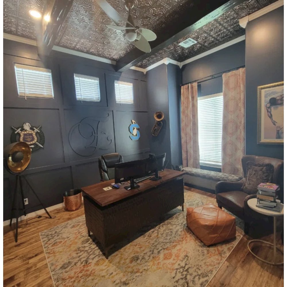 Vallarta Office Desk in Mango Wood with Two Tone Finish. Picture 9