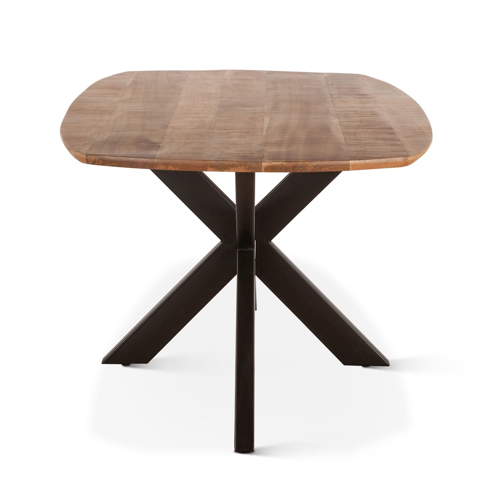 Santa Margherita 82" Dining Table in Mango Wood and Iron. Picture 5