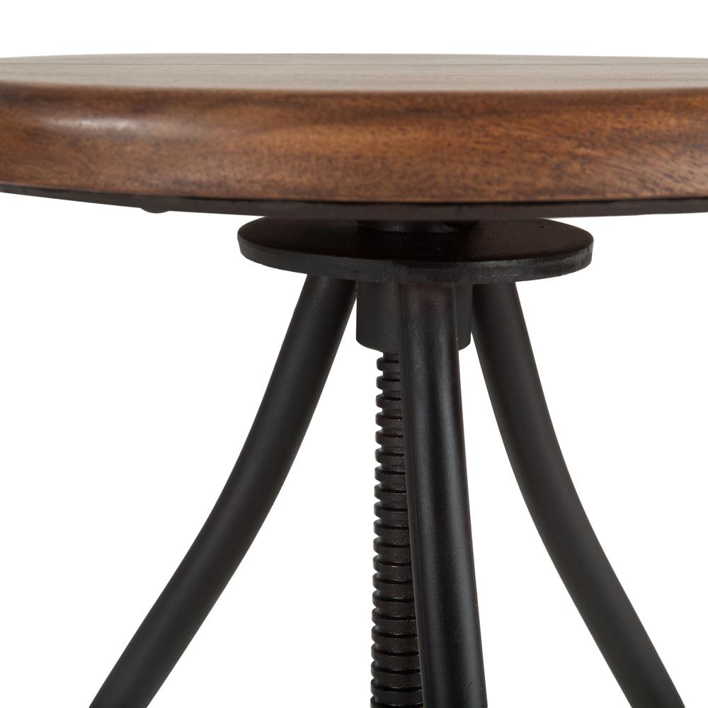 Vintage Industrial Acacia Wood Bar Stool, Belen Kox. Picture 3