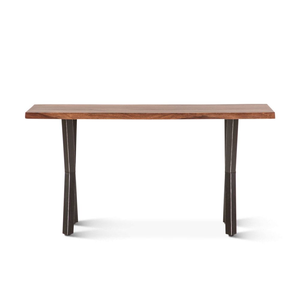 Elliston 58" Console Table in Sheesham and Matte Black Iron. Picture 1